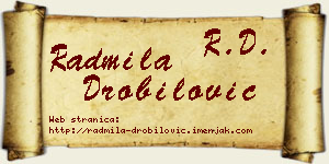 Radmila Drobilović vizit kartica